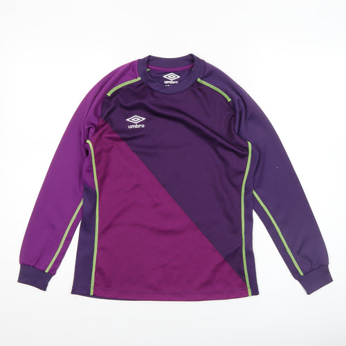 Umbro Boys Purple Long Sleeve Football Jersey Top Size 146