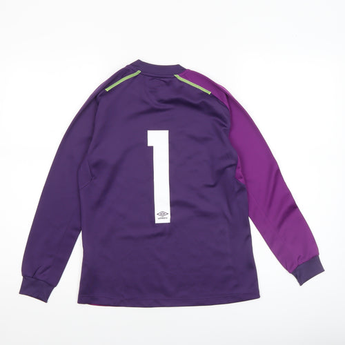 Umbro Boys Purple Long Sleeve Football Jersey Top Size 146
