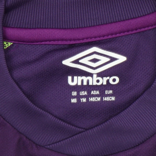 Umbro Boys Purple Long Sleeve Football Jersey Top Size 146