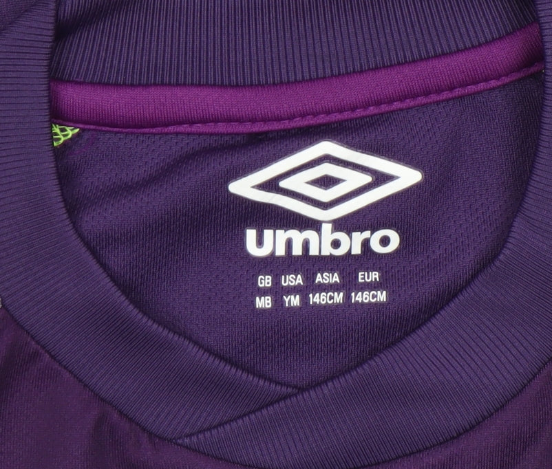 Umbro Boys Purple Long Sleeve Football Jersey Top Size 146