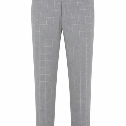 H&M Men's Grey Check Slim Fit Dress Trousers Size 32