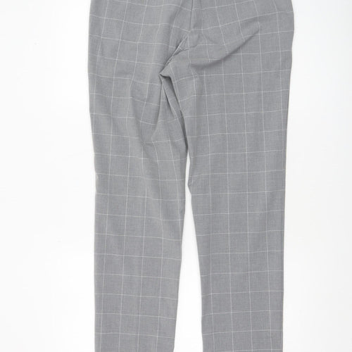 H&M Men's Grey Check Slim Fit Dress Trousers Size 32
