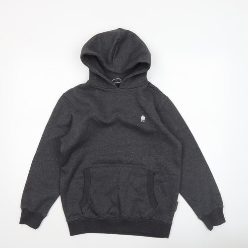 French Connection Boys Charcoal Pullover Hoodie Size 13-14 Years Cotton Blend