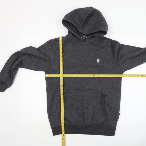 French Connection Boys Charcoal Pullover Hoodie Size 13-14 Years Cotton Blend