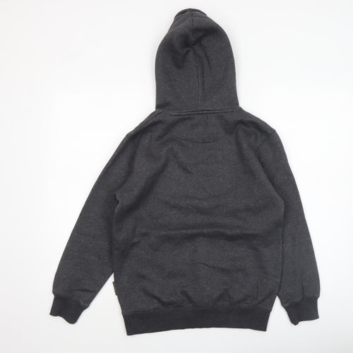 French Connection Boys Charcoal Pullover Hoodie Size 13-14 Years Cotton Blend