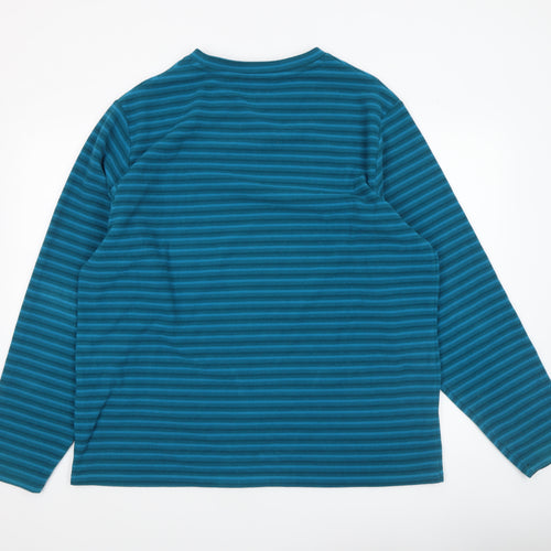 Rohan Men's Blue Striped XL Long Sleeve Polyester Casual Top