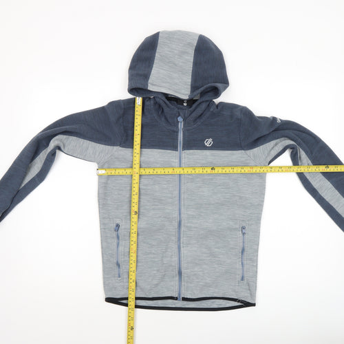 Dare2b Boys Blue Grey Full Zip Hoodie Age 13 Years 158cm Polyester Fleece