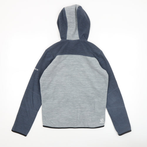 Dare2b Boys Blue Grey Full Zip Hoodie Age 13 Years 158cm Polyester Fleece