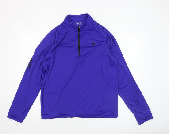 Adidas Men's Purple 1/4 Zip Golf Sweatshirt M Regular Fit