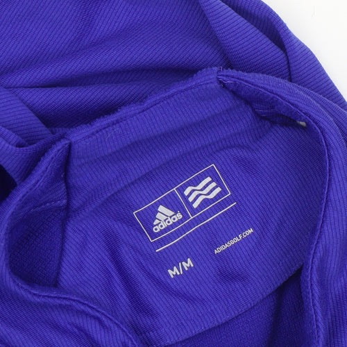 Adidas Men's Purple 1/4 Zip Golf Sweatshirt M Regular Fit