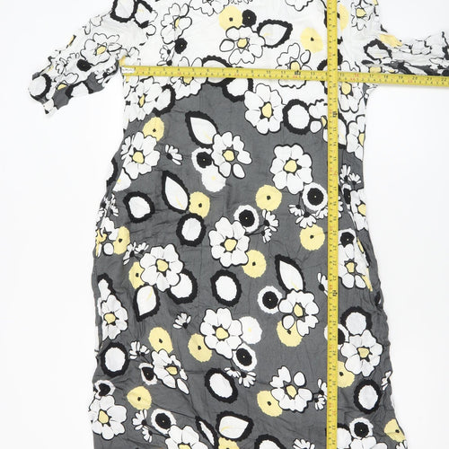 5 Hearts Women's Multicoloured Floral Shift Dress Size 16