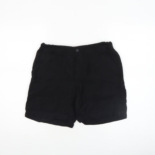 Dunnes Women’s Black Linen Blend Chino Shorts Size 8