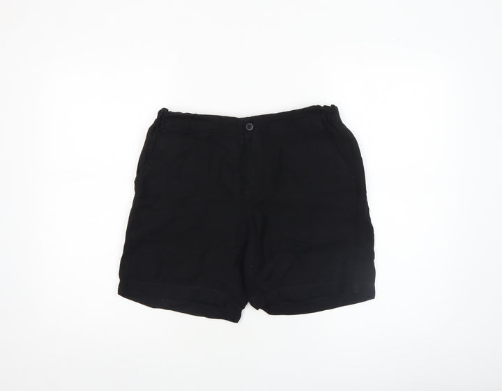 Dunnes Women’s Black Linen Blend Chino Shorts Size 8
