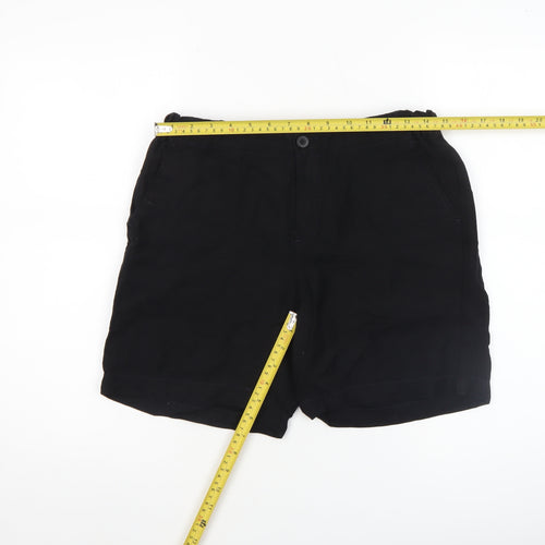 Dunnes Women’s Black Linen Blend Chino Shorts Size 8