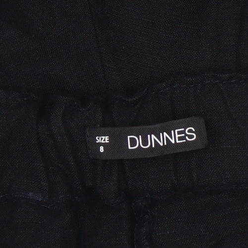 Dunnes Women’s Black Linen Blend Chino Shorts Size 8