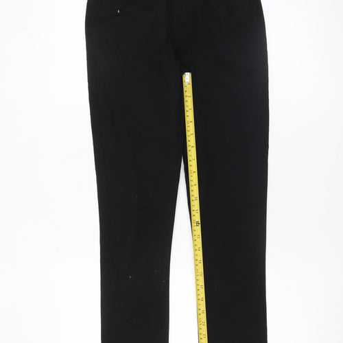 Next Boys Black Slim Fit Chino Trousers 11 Years Cotton School Pants
