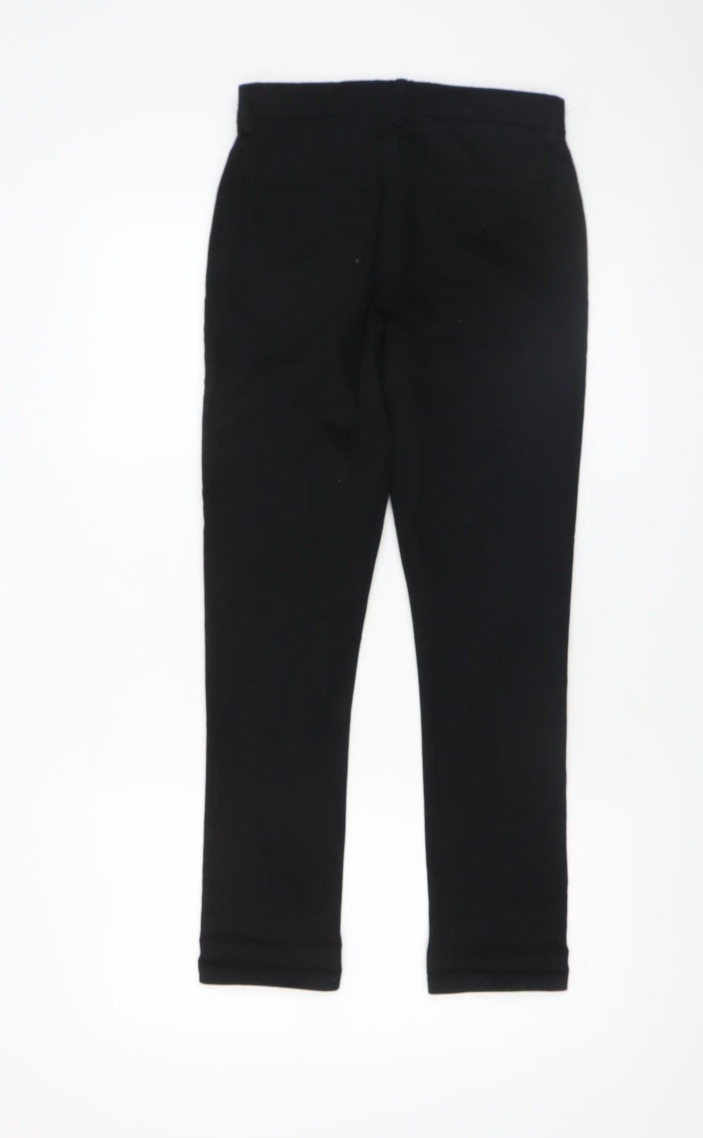 Next Boys Black Slim Fit Chino Trousers 11 Years Cotton School Pants