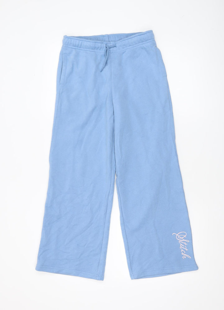 Marks and Spencer Girls Blue Disney Stitch Sweatpants 10-11 Years