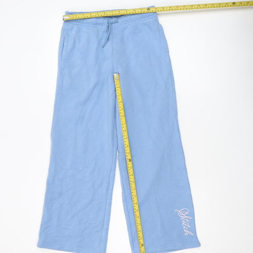 Marks and Spencer Girls Blue Disney Stitch Sweatpants 10-11 Years