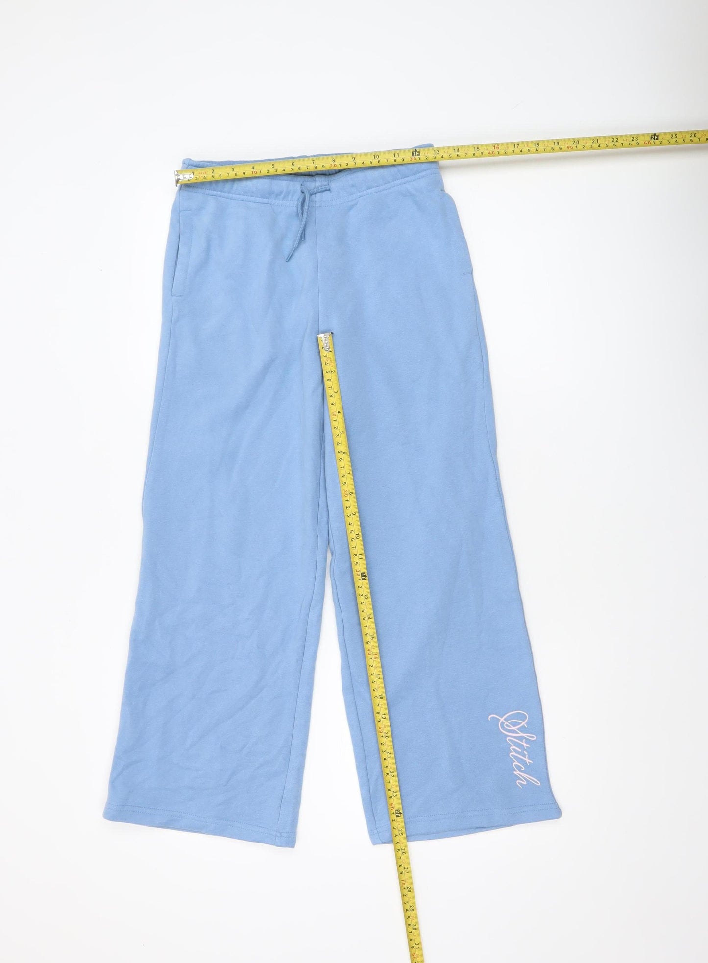 Marks and Spencer Girls Blue Disney Stitch Sweatpants 10-11 Years