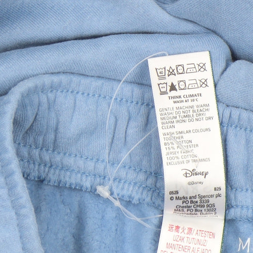 Marks and Spencer Girls Blue Disney Stitch Sweatpants 10-11 Years