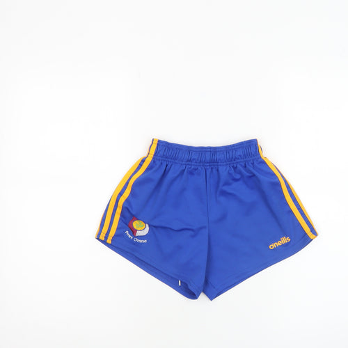 O’Neills Boys Blue Athletic Shorts 24in Elastic Waist Running Gym Wear