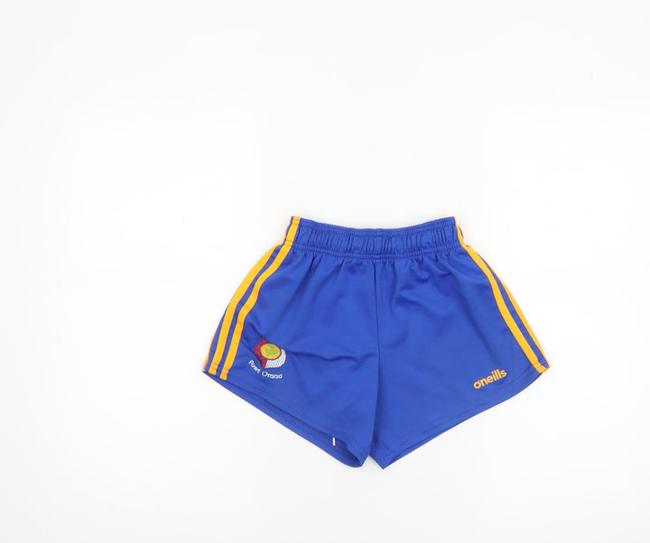 O’Neills Boys Blue Athletic Shorts 24in Elastic Waist Running Gym Wear