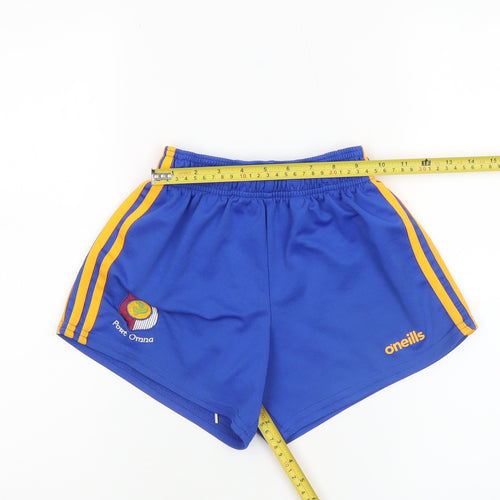 O’Neills Boys Blue Athletic Shorts 24in Elastic Waist Running Gym Wear