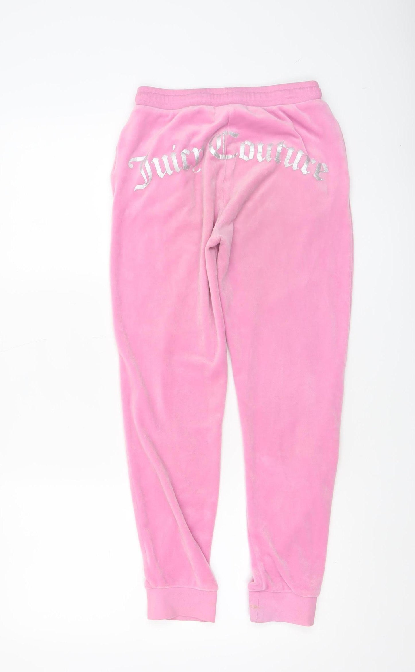 Juicy Couture Girls Pink Velour Jogger Trousers 12-13 Years
