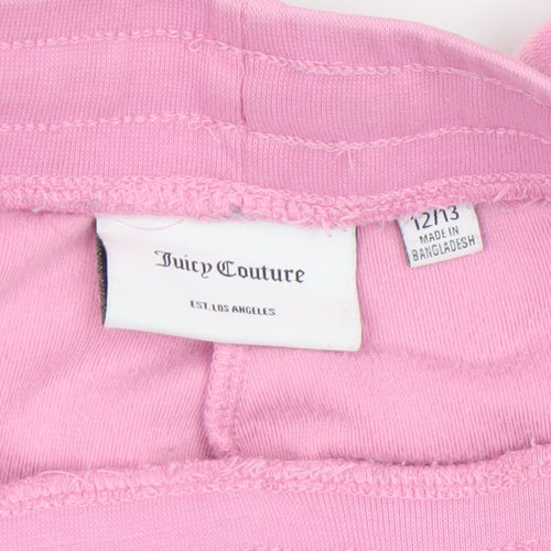Juicy Couture Girls Pink Velour Jogger Trousers 12-13 Years