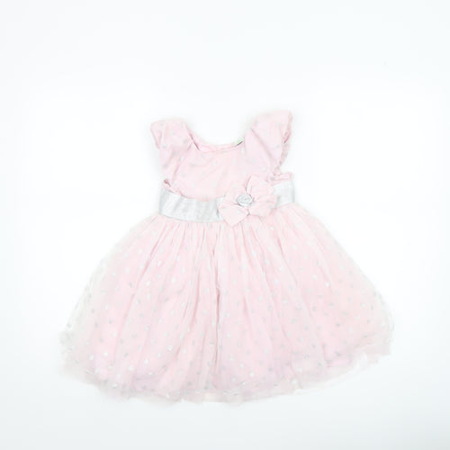 Little Me Girls Pink Tutu Dress 3 Years Glitter Bow Party Outfit