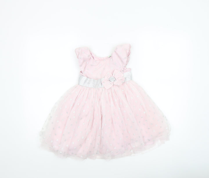 Little Me Girls Pink Tutu Dress 3 Years Glitter Bow Party Outfit