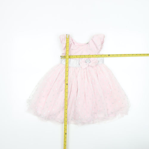 Little Me Girls Pink Tutu Dress 3 Years Glitter Bow Party Outfit