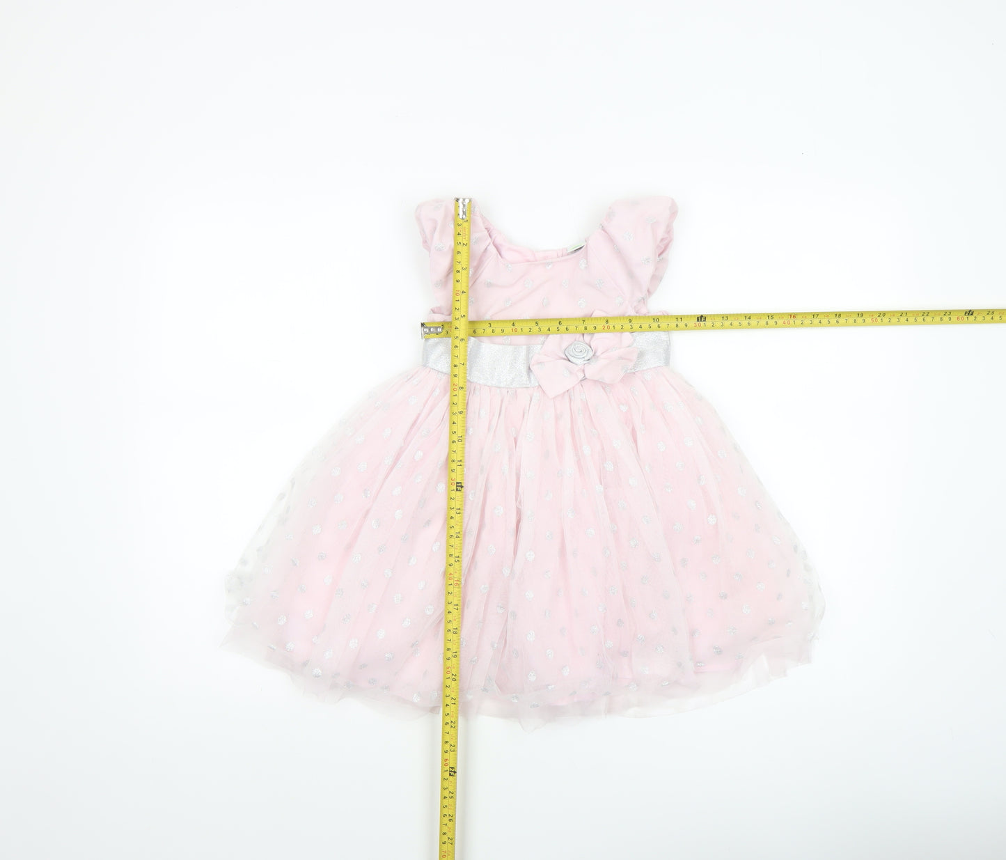 Little Me Girls Pink Tutu Dress 3 Years Glitter Bow Party Outfit