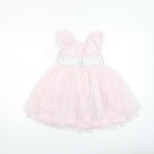 Little Me Girls Pink Tutu Dress 3 Years Glitter Bow Party Outfit
