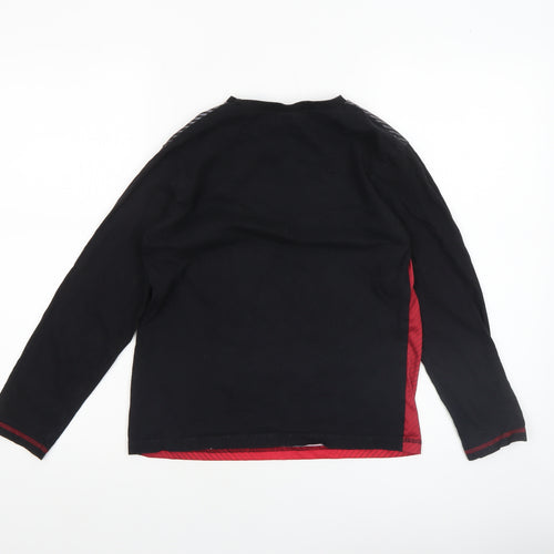 Manchester United Boys Red Black 11-12 Years Long Sleeve Pyjama Top
