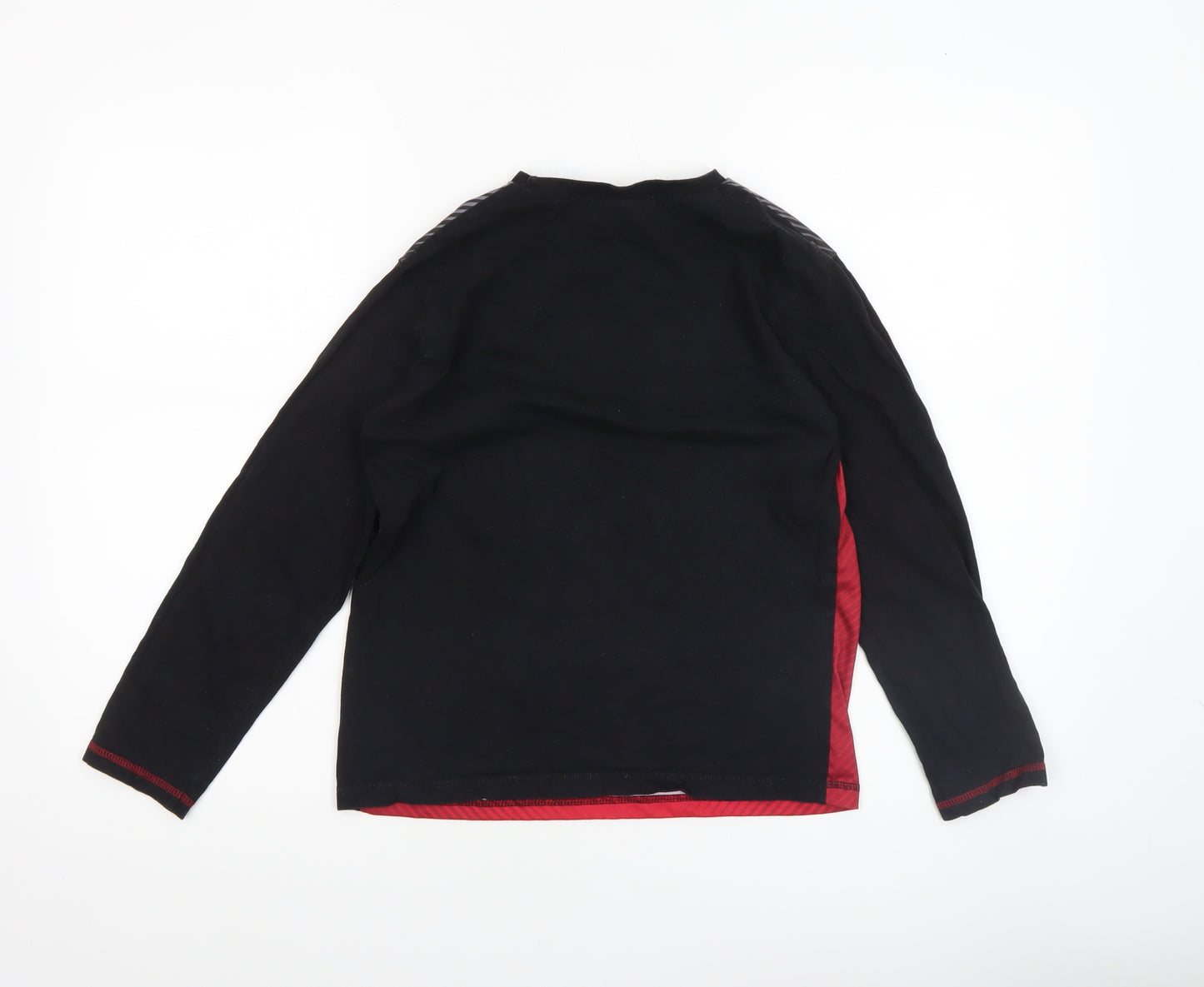 Manchester United Boys Red Black 11-12 Years Long Sleeve Pyjama Top