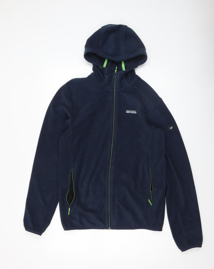 Regatta Men's Blue Full Zip Fleece Hoodie Size S Outdoor Jacket
