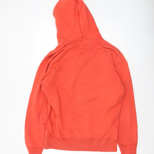 Diesel Mens Red Pullover Hoodie Size M Regular Cotton Logo Top