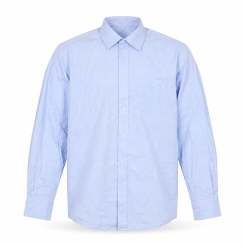 Dunnes Men’s Blue Regular Fit Long Sleeve Formal Dress Shirt 15” Collar