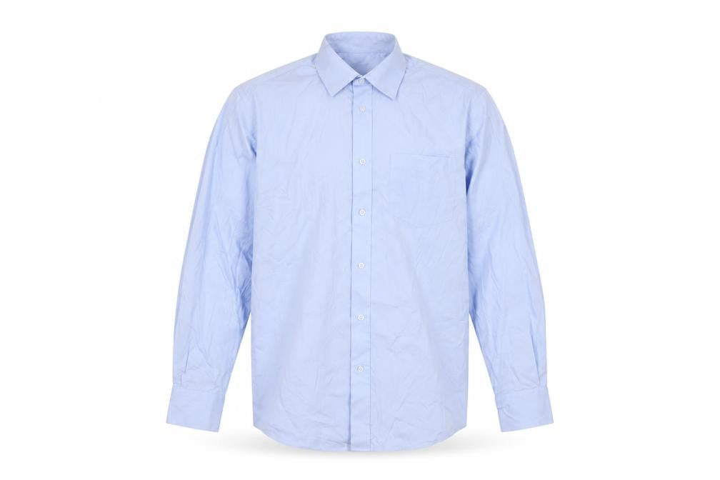 Dunnes Men’s Blue Regular Fit Long Sleeve Formal Dress Shirt 15” Collar