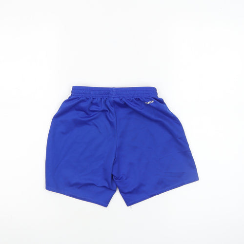 Adidas Boys Blue Athletic Football Shorts 9-10 Years Lightweight Activewear