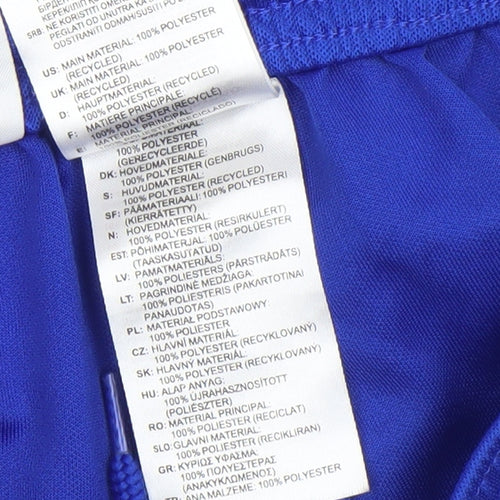 Adidas Boys Blue Athletic Football Shorts 9-10 Years Lightweight Activewear