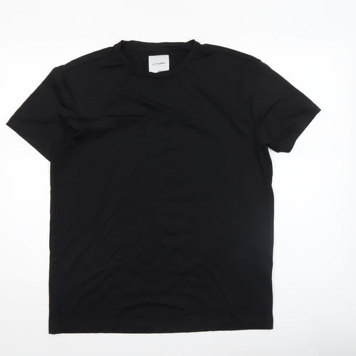 Clayton Inspired Men's Black Athletic Fit Nylon T-Shirt M