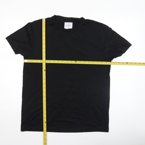 Clayton Inspired Men's Black Athletic Fit Nylon T-Shirt M