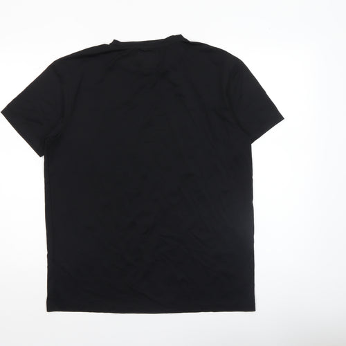 Clayton Inspired Men's Black Athletic Fit Nylon T-Shirt M