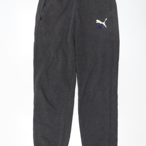 Puma Men's Black Jogger Sweatpants Size S Elastic Waist Pockets