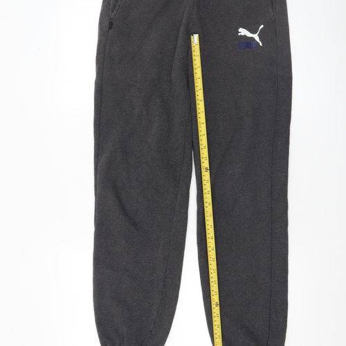 Puma Men's Black Jogger Sweatpants Size S Elastic Waist Pockets
