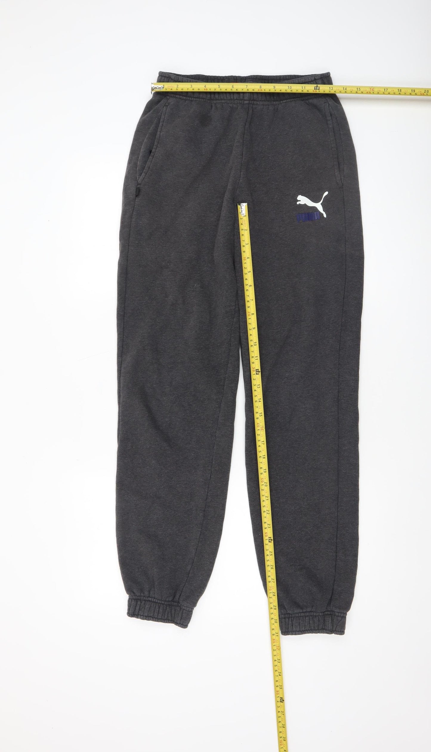 Puma Men's Black Jogger Sweatpants Size S Elastic Waist Pockets