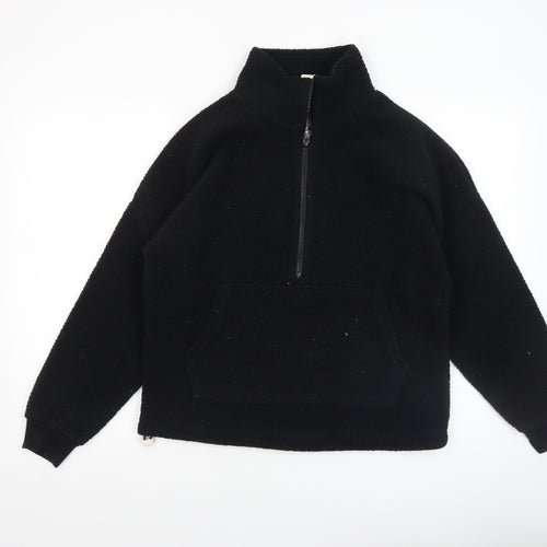 Dunnes Women’s Black Fleece 1/2 Zip Pullover Sweatshirt XS
